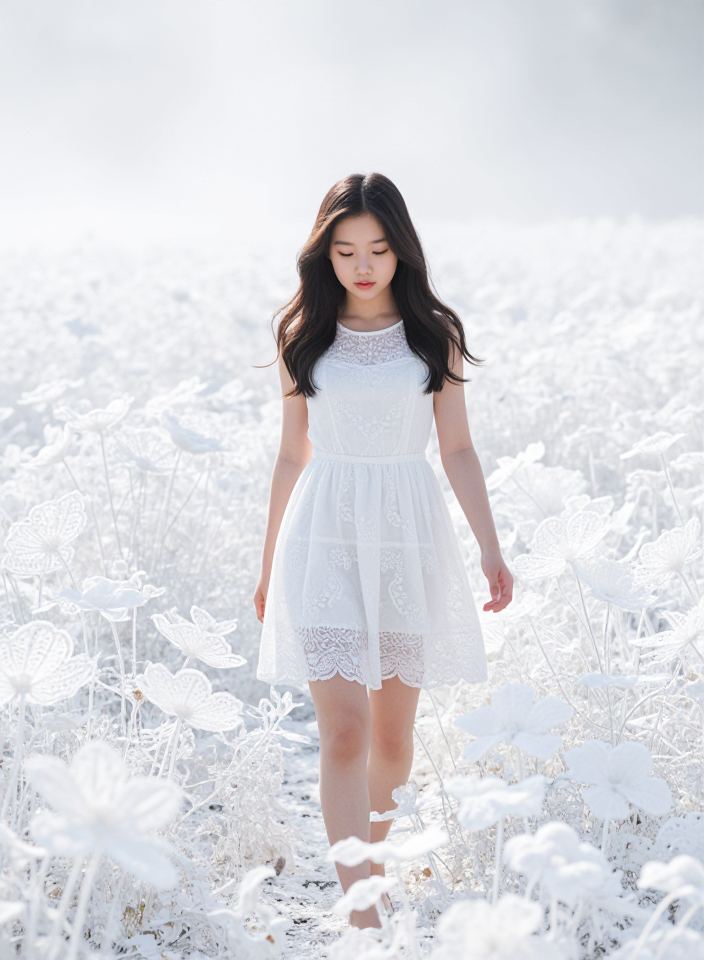 레이스 꽃밭의 산책